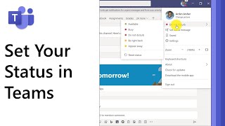 How to set status in Microsoft Teams [upl. by Adnawat593]