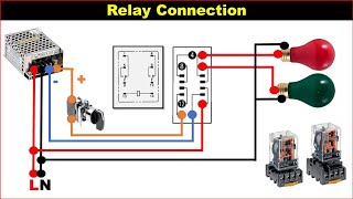 Relay Wiring Diagram  Relay Connection  Relay Working Principle [upl. by Hannover975]