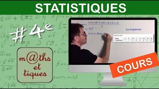 LE COURS  Statistiques  Quatrième [upl. by Nagad]