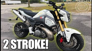 Crazy 2 Stroke Honda Grom  Worlds Fastest Grom Built In 2 Weeks [upl. by Zusman]