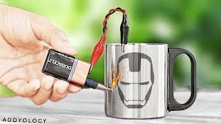 How to Etch on Metal Using Battery  SIMPLE [upl. by Holder114]