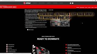 RAID setup BIOS MSI motherboard [upl. by Anoet]