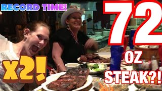 Molly Schuyler vs The Big Texan 72 oz steak challenge x 2 [upl. by Ahtanamas342]