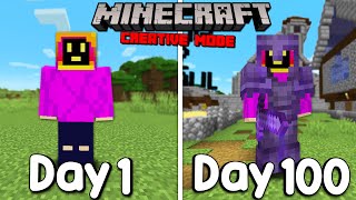 I Survived 100 Days Of Minecraft In Creative Mode And Heres What Happened [upl. by Jansson169]