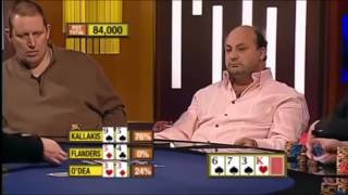 Insane Poker Hand  Straight vs Flush vs Quads [upl. by Terrene]