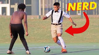 NERD PLAYS SOCCER football ankles broken [upl. by Aivila148]