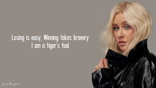 Christina Aguilera  Loyal Brave True Lyrics [upl. by Yelrebmik11]