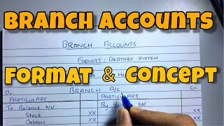 Branch Account  Format amp Concept  Financial Accounting  By Saheb Academy [upl. by Krenek]