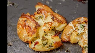 Crispy Garlic Smashed Potatoes [upl. by Leonie677]