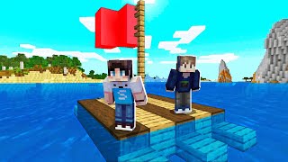 MINECRAFT TAPI KITA TERJEBAK DIATAS RAFT  MINECRAFT RAFT SURVIVAL 1 [upl. by Ecallaw450]