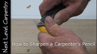 How to Sharpen a Carpenters Pencil [upl. by Rohclem5]