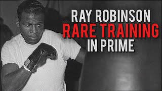 Sugar Ray Robinson RARE Training In Prime [upl. by Asiulairam]