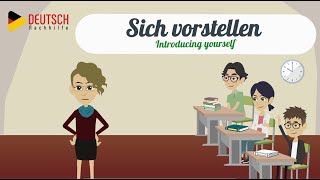 Deutsch lernen mit Dialogen  Sich Vorstellen  Introduce yourself in German  Learn German [upl. by Goldie]