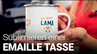 Sublimation einer Emaille Tasse [upl. by Aiekram]