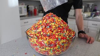 MASSIVE Bowl of Fruity Pebbles Challenge [upl. by Swainson]