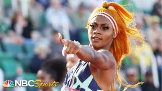 ShaCarri Richardson runs away with 100m semifinal at Olympic Trials  NBC Sports [upl. by Nrubliw]