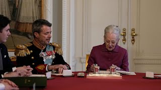 Queen Margrethe II formally abdicates [upl. by Enylhsa]