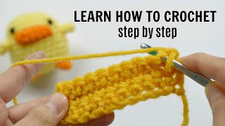 HOW TO CROCHET FOR BEGINNERS  Step by Step [upl. by Imoan]