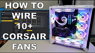 HOW TO Install Corsair RGB Fans with Lighting Node Core 10 Fans [upl. by Nepets]