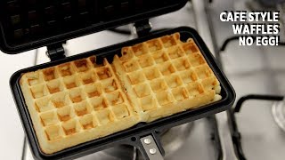 Waffle Recipe  Eggless Cafe Style NO EGG Waffles  CookingShooking [upl. by Alyac]