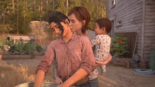 Ellie Dina and JJ Farm All Cutscenes  The Last of Us Part II [upl. by Knutson]