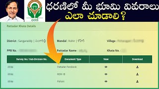 Land Details Search in Telangana Dharani Portal Official 2021 [upl. by Waldack]