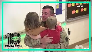 Compilation Soldiers returning home and surprising loved ones [upl. by Refotsirk786]