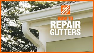 How to Repair Leaking Gutters  The Home Depot [upl. by Handel]