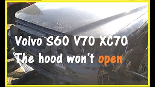 Volvo S60 V70 XC70 Stuck Hood Bonnet Release 20012009 [upl. by Mateusz]