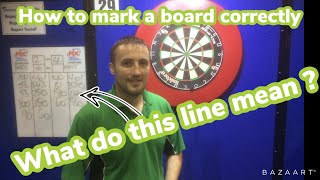 How to mark a score board in darts [upl. by Enilarac]