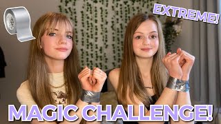 EXTREME Magic Challenge Part 3 DUCT TAPE String etc [upl. by Leopoldeen]