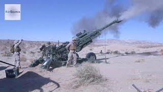 US Marines Firing the M777 155mm Howitzer [upl. by Nairod594]