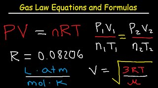 Gas Laws  Equations and Formulas [upl. by Doe824]