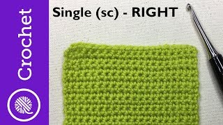 How to Single Crochet  Beginner Crochet Lesson 1  Right Handed CC [upl. by Enidaj579]