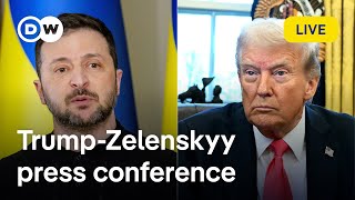 US President Trump and Ukraines President Zelenskyy hold press conference  DW News [upl. by Rasec]