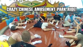 Crazy Chinese Tagada Amusement Park Ride POV INSANE Florland China [upl. by Aisena]