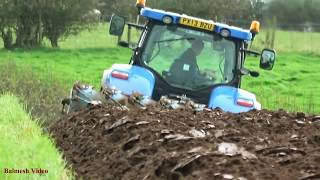 Ploughing with New Holland T7200 and Lemken [upl. by Fifine]