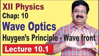 Wave Optics  Huygens Principle  Wave front  Chapter 10  Class 12 Physics  101 [upl. by Eniledam]