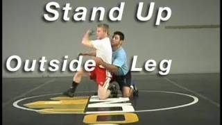 Stand Up Outside Leg KOLATCOM Wrestling Techniques Moves Instruction [upl. by Partan]