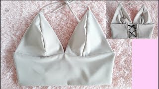 DIY Triangle bralette top EASY [upl. by Crowns]