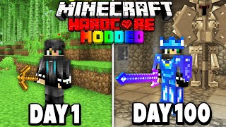 I Survived 100 Days in Modded Hardcore Minecraft Heres What Happened [upl. by Ekusuy86]