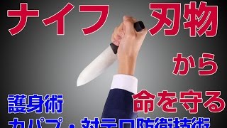 対ナイフ護身術～刃物による無差別殺傷襲撃から命を守る Knive defense KAPAP BOUEIKAN [upl. by Eanrahs160]