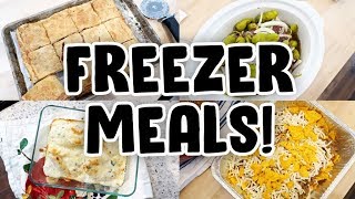 I MADE FOUR PIONEER WOMAN FREEZER MEALS 🤩 RANCH PIZZA PIE 🍕 BEEF SANDWICHES 🥖 STUFFED SHELLS 🍤 [upl. by Gerius975]