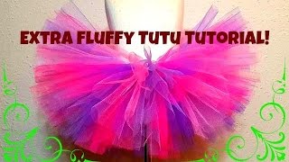 HOW TO MAKE A NO SEW TUTU  Extra fluffy [upl. by Nosreve87]