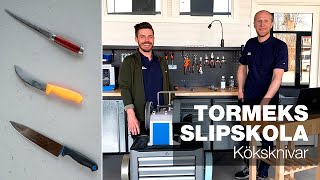 Knivslipning kökskniv filékniv amp flåkniv  Del 1  Tormeks slipskola live [upl. by Terencio]