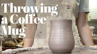 Throwing A Ceramic Coffee Mug  Pottery For Beginners [upl. by Merwin]