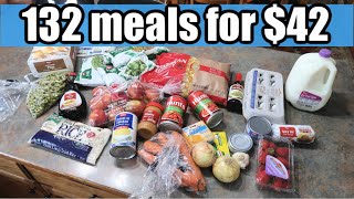 132 MEALS FOR 42  Emergency Extreme Budget Grocery Haul 2020 with Frugal Fit Mom [upl. by Sesiom294]