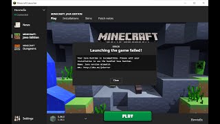 3 Ways To Fix Minecraft Launching the game failed  Your Java Runtime is incompatible [upl. by Brackely]