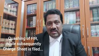 quashing FIR pending chargesheet [upl. by Hudgens]