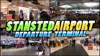 LONDON STANSTED AIRPORT Departure Terminal Walking Tour 4k [upl. by Venetia]